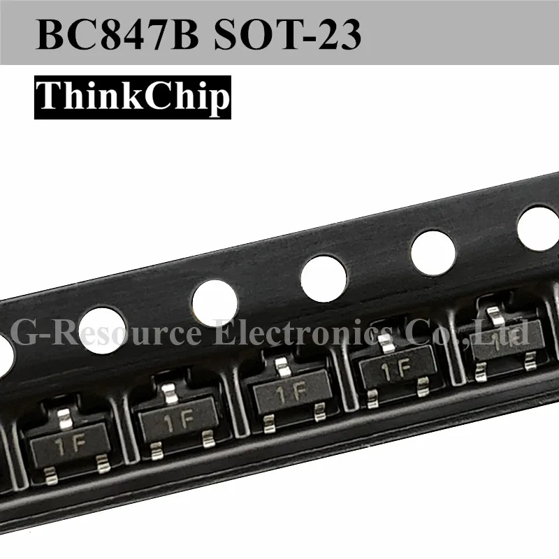 

(100pcs) BC847B BC847 SOT-23 NPN Silicon Bipolar Transistor (Marking 1F)