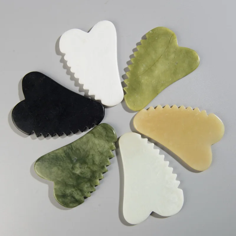 Jade Stone Gouache Scraper Sawtooth Gua Sha Massage Tools For Body Meridian Scraping Face Lifting Slimming Skin Detox Beauty SPA
Jade Stone Gouache Scraper Sawtooth Gua Sha Massage Tools For Body Meridian Scraping Face Lifting Slimming Skin Detox Beauty SPA