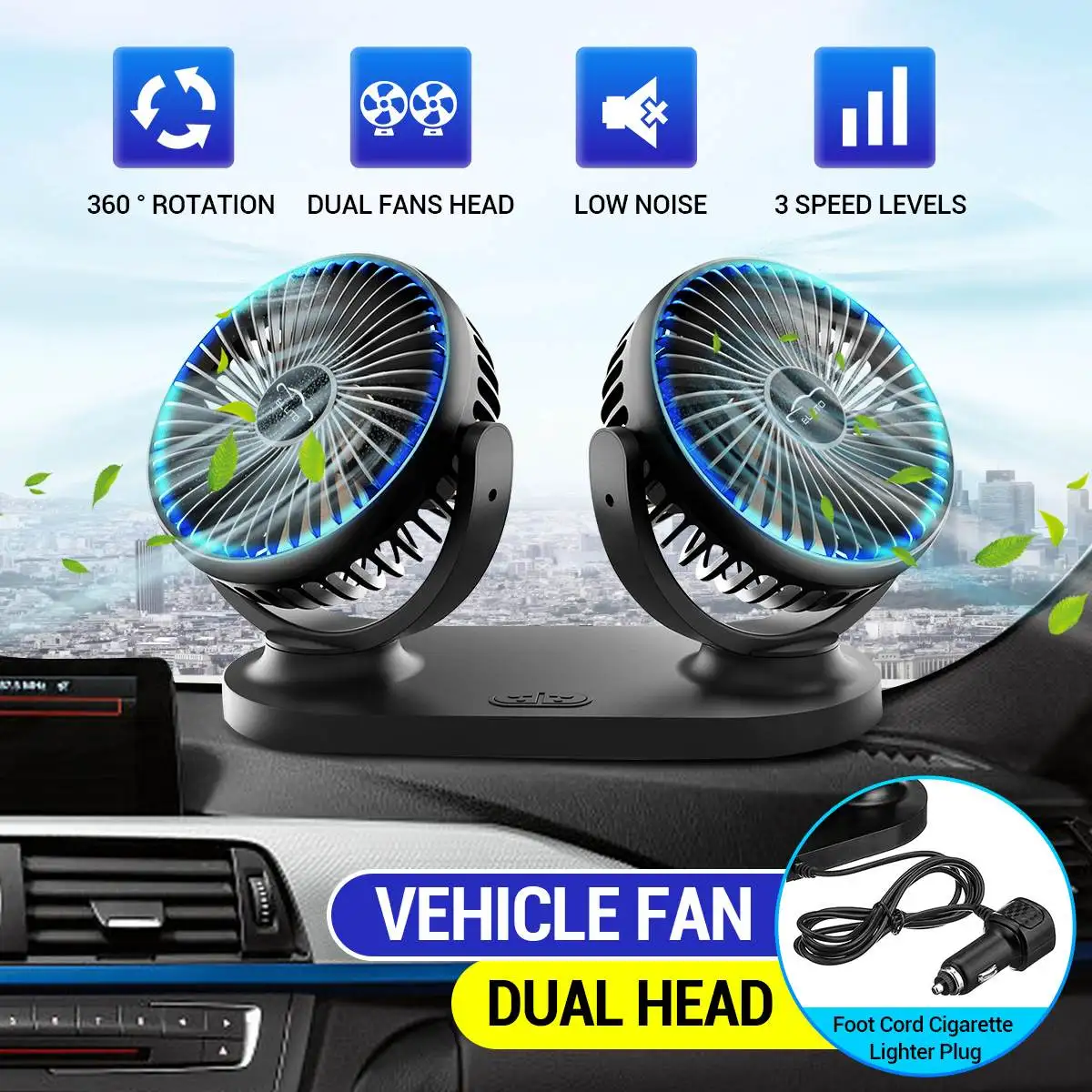 Car Cooling Fan 24/12V Adjustable Auto Air Cooling Fan Electric USB Mini Double Head Cooler Fan Low Noise Car Fan Accessories
Car Cooling Fan 24/12V Adjustable Auto Air Cooling Fan Electric USB Mini Double Head Cooler Fan Low Noise Car Fan Accessories