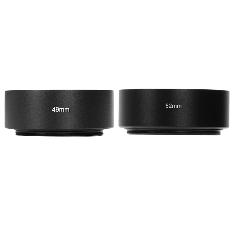 Стандартная металлическая бленда для объектива для Canon Nikon Pentax Sony Olympus - 52 мм и 49 мм
Стандартная металлическая бленда для объектива для Canon Nikon Pentax Sony Olympus - 52 мм и 49 мм
