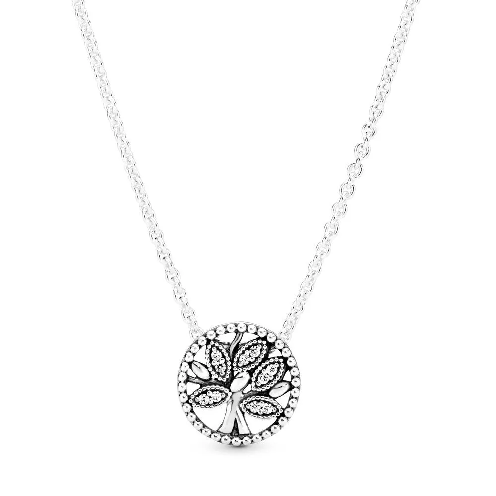 Authentic 925 Sterling Silver Moments Tree Of Life With Crystal Necklace For Women Bead Charm Diy Fashion Jewelry
Authentic 925 Sterling Silver Moments Tree Of Life With Crystal Necklace For Women Bead Charm Diy Fashion Jewelry