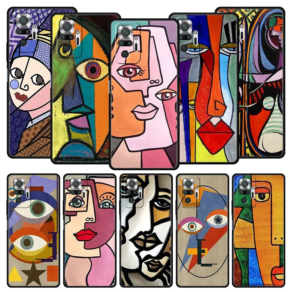 

Picasso Abstract Art Painting For Redmi 10C Case For Xiaomi Redmi Note 12 11 10 Pro Phone Case 10S 9S 9 9T 8T 9C 9A 8 8A 7 Cover