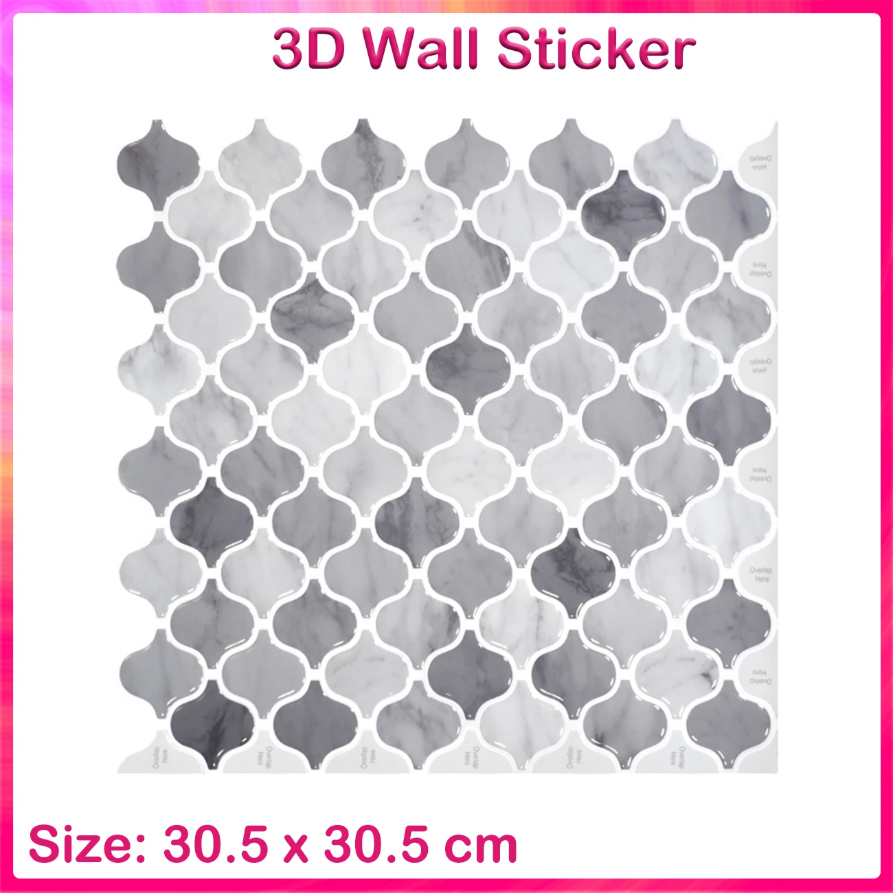 EasyTiles 3D Effect Waterproof Wallpaper,Living room Decoration Wall Sticker, Bathroom Mold Wall Tiles- 1 Sheet
EasyTiles 3D Effect Waterproof Wallpaper,Living room Decoration Wall Sticker, Bathroom Mold Wall Tiles- 1 Sheet