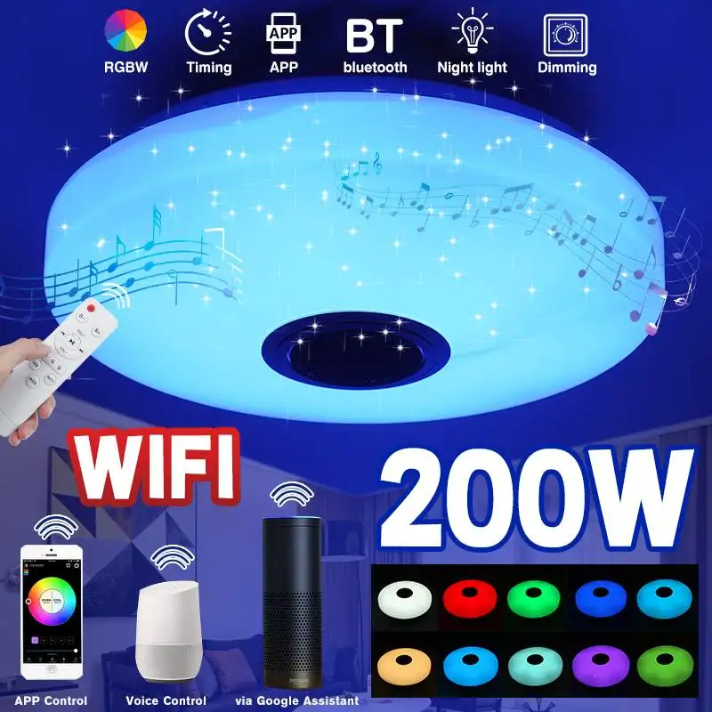 200W WiFi Modern RGB LED Ceiling Lights 330mm Home Lighting APP bluetooth Music Light Smart Bedroom Lamp with Remote Control
200W WiFi Modern RGB LED Ceiling Lights 330mm Home Lighting APP bluetooth Music Light Smart Bedroom Lamp with Remote Control