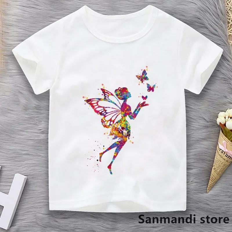 Watercolor Butterfly Angel Print White Pink Tshirt Kids Clothes Summer Tops Girls T Shirt Kawaii Children T-Shirts Birthday Gift
Watercolor Butterfly Angel Print White Pink Tshirt Kids Clothes Summer Tops Girls T Shirt Kawaii Children T-Shirts Birthday Gift