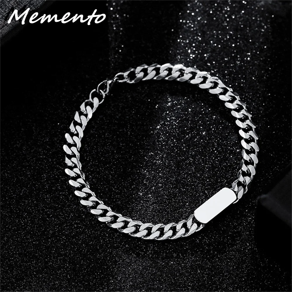 Memento Personalized Custom Cuban Splicing Bracelet Stainless Steel Hand Carving Men Bangle Highlight Your Charm Birthday Gifts
Memento Personalized Custom Cuban Splicing Bracelet Stainless Steel Hand Carving Men Bangle Highlight Your Charm Birthday Gifts