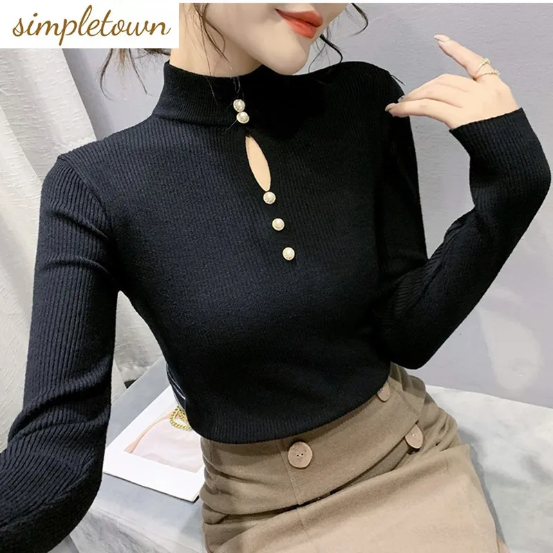 Half High Collar Long Sleeve Sweater Knit Women's 2023 Autumn/Winter New Korean Fit Versatile Fashion Age Reducing Top 
Half High Collar Long Sleeve Sweater Knit Women's 2023 Autumn/Winter New Korean Fit Versatile Fashion Age Reducing Top