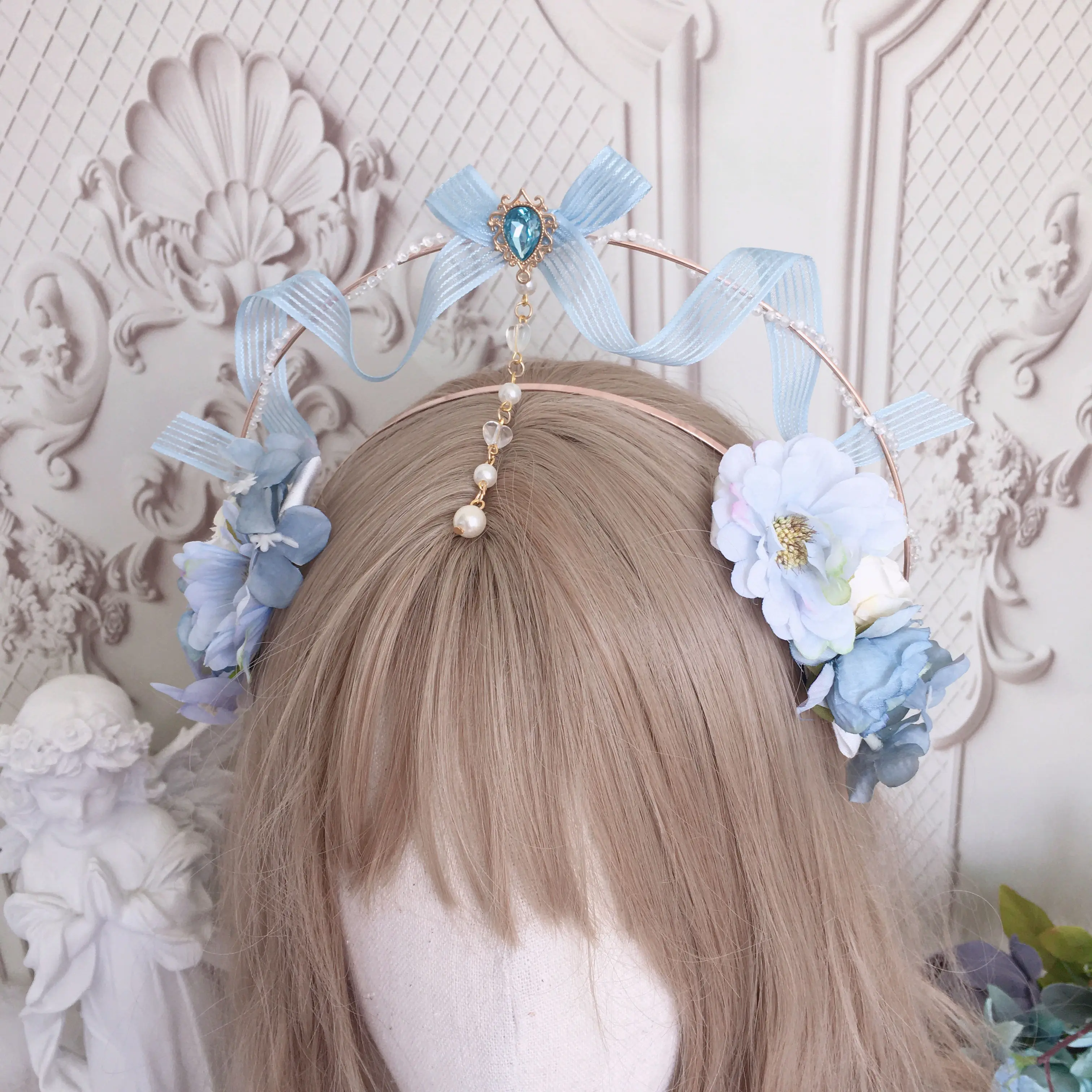 Saintess Halo Double Layer Hair Hoop Sweet Cute Girl Coaplay KC Headband Bowknot Gorgeous Flower Pearl Headwear Lolita Crown
Saintess Halo Double Layer Hair Hoop Sweet Cute Girl Coaplay KC Headband Bowknot Gorgeous Flower Pearl Headwear Lolita Crown
