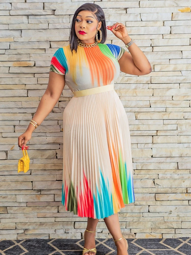 Casual Dresses for Women Short Sleeve A Line Printed Short Sleeves Pleated Summer Vacation Beach Midi Gowns Outfits
Casual Dresses for Women Short Sleeve A Line Printed Short Sleeves Pleated Summer Vacation Beach Midi Gowns Outfits