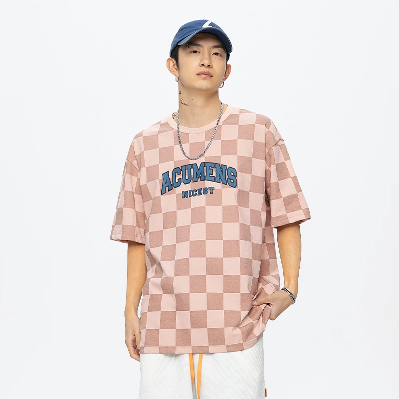 T Shirt Men Women Streetwear Plaid Print Casual Hip Hop Baggy Short Sleeve T-shirt Japanese Oversize Top Tees Men's Clothing
T Shirt Men Women Streetwear Plaid Print Casual Hip Hop Baggy Short Sleeve T-shirt Japanese Oversize Top Tees Men's Clothing