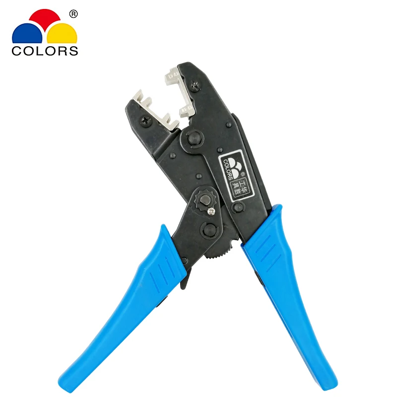 Crimping Pliers connectors brand tools HS-056FL for flag type receptacles 4.8,6.3 insulated terminals 0.5-2.5mm2 20-13AWG 
Crimping Pliers connectors brand tools HS-056FL for flag type receptacles 4.8,6.3 insulated terminals 0.5-2.5mm2 20-13AWG