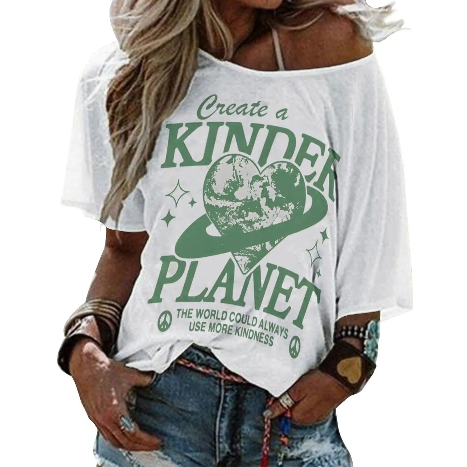 Women'S Medium Sleeved Straight Neck Short Sleeved Oversized American Fashionable Printed T-Shirt Casual Summer 2023
Women'S Medium Sleeved Straight Neck Short Sleeved Oversized American Fashionable Printed T-Shirt Casual Summer 2023