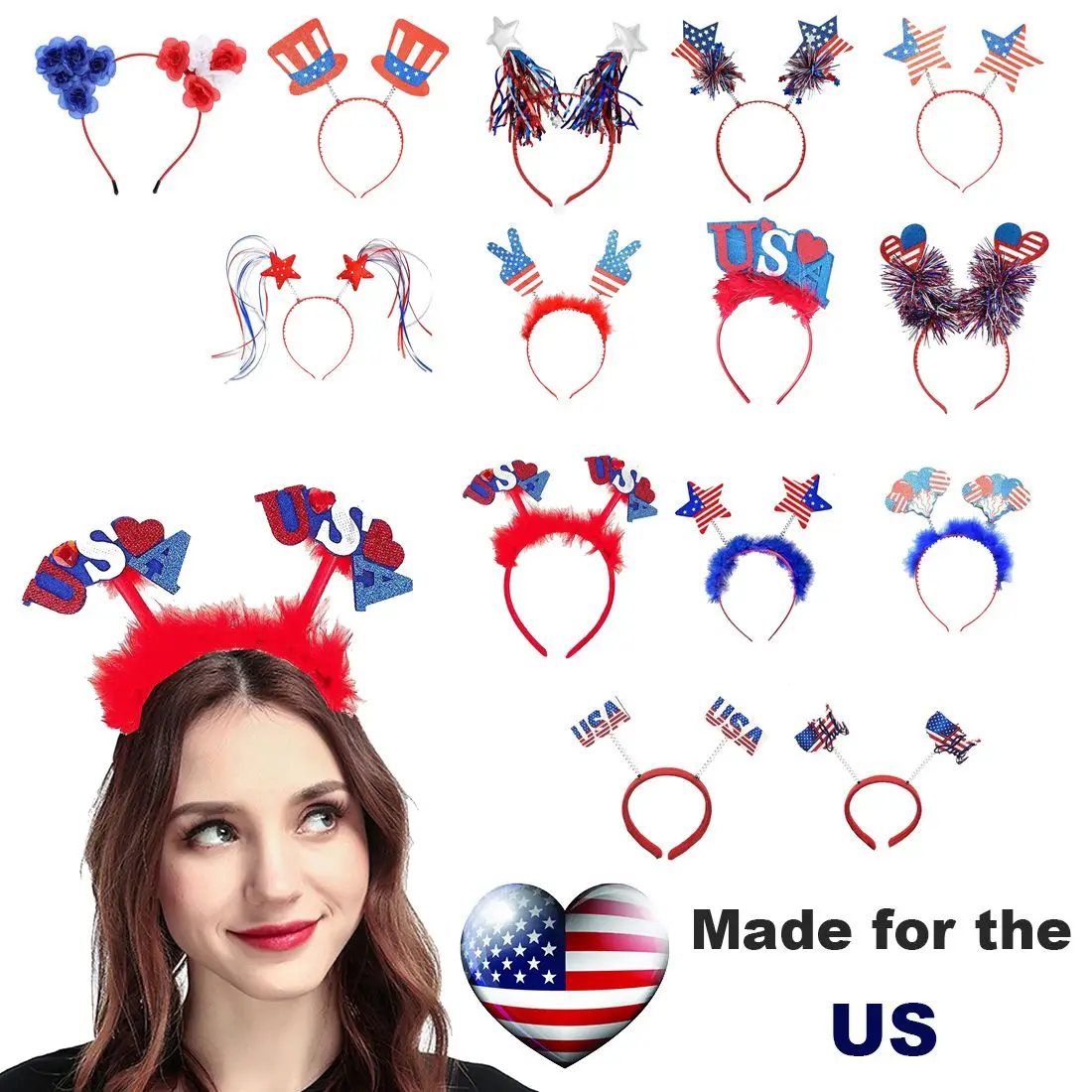 Independence Day American Flag Supplies USA Stars & Stripes Fancy Dress Accessories Headband Party Props National Day
Independence Day American Flag Supplies USA Stars & Stripes Fancy Dress Accessories Headband Party Props National Day