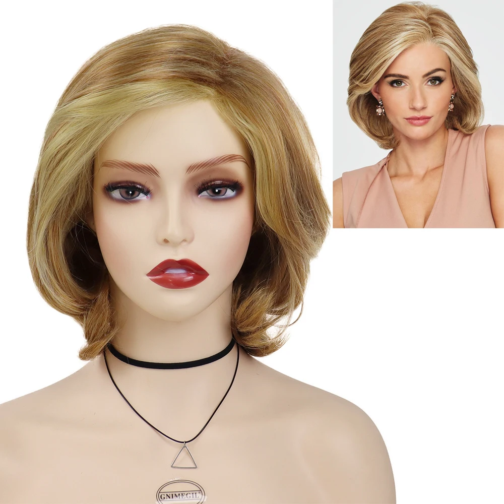 GNIMEGIL Blonde Wig for Women Synthetic Wigs Short Curly Hair Bob Wave Wigs Heat Resistant Natural Female Cosplay Party Costume
GNIMEGIL Blonde Wig for Women Synthetic Wigs Short Curly Hair Bob Wave Wigs Heat Resistant Natural Female Cosplay Party Costume