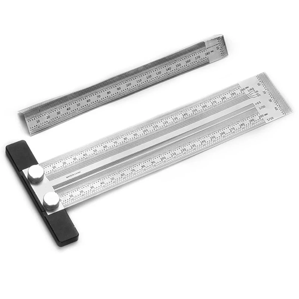 Carpenter Measuring Tool Line Gauge Scribing Mark Woodworking Scale Ruler T-Type Hole Ruler High-Precision Stainless
Carpenter Measuring Tool Line Gauge Scribing Mark Woodworking Scale Ruler T-Type Hole Ruler High-Precision Stainless