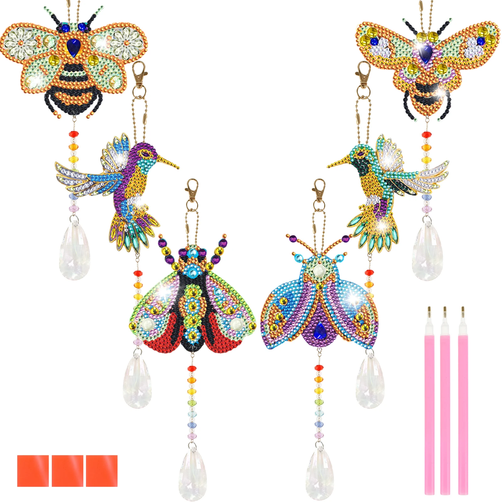 6Pcs Diamond Picture Wind Chimes Kit Bee Hummingbird Insect Diamond Painting Art Pendant DIY Double Side Diamond Picture
6Pcs Diamond Picture Wind Chimes Kit Bee Hummingbird Insect Diamond Painting Art Pendant DIY Double Side Diamond Picture