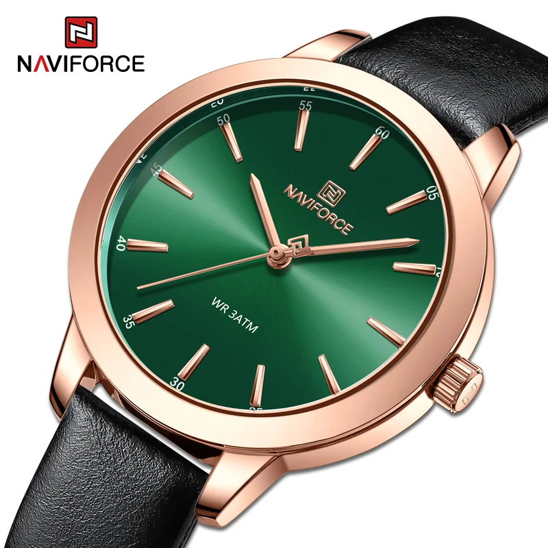 Top Luxury Brand NAVIFORCE Elegant Ladies Watches Genuine Leather Wrist Watch Business Girl Bracelet Gift Clock Relogio Feminino
Top Luxury Brand NAVIFORCE Elegant Ladies Watches Genuine Leather Wrist Watch Business Girl Bracelet Gift Clock Relogio Feminino