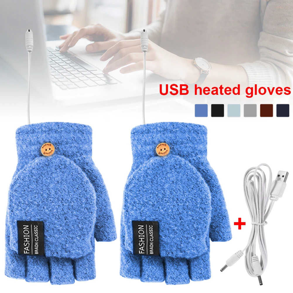 USB Electric Heated Gloves 2-Side Heating Convertible Fingerless Glove Knitted Mittens Adjustable Heat Waterproof Cycling Skiing
USB Electric Heated Gloves 2-Side Heating Convertible Fingerless Glove Knitted Mittens Adjustable Heat Waterproof Cycling Skiing