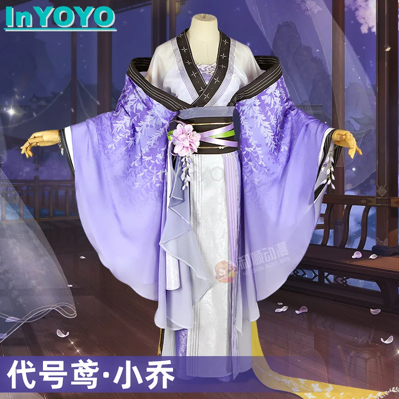 

InYOYO Xiao Qiao Cosplay Costume Dai Hao Yuan Chinese Ancient Hanfu Game Suit Uniform Halloween Party Outfit For Women New 2023