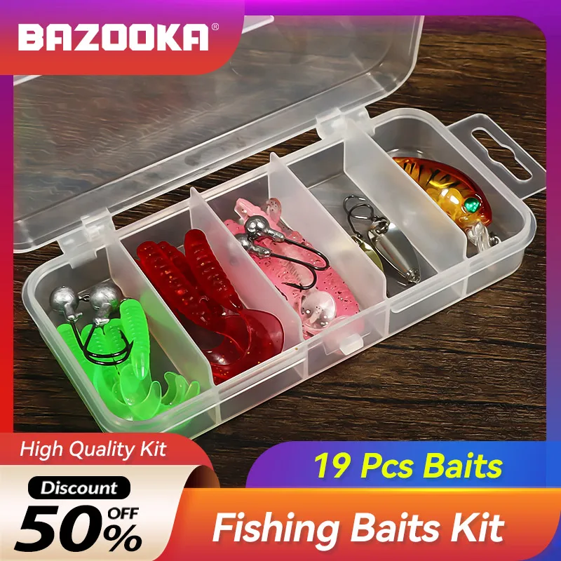 Bazooka Kit Fishing Baits Set Soft Minnow Spoons Silicone Lures Metal Spinner Set Hooks Tackle Hard Winter Bait With Box
Bazooka Kit Fishing Baits Set Soft Minnow Spoons Silicone Lures Metal Spinner Set Hooks Tackle Hard Winter Bait With Box