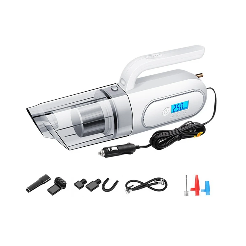 4 In 1 250W 25000PA Handheld Vacuum Cleaner With LED Light Powerful Vacuum Cleaner Wet&Dry Use For Auto Car Home
4 In 1 250W 25000PA Handheld Vacuum Cleaner With LED Light Powerful Vacuum Cleaner Wet&Dry Use For Auto Car Home