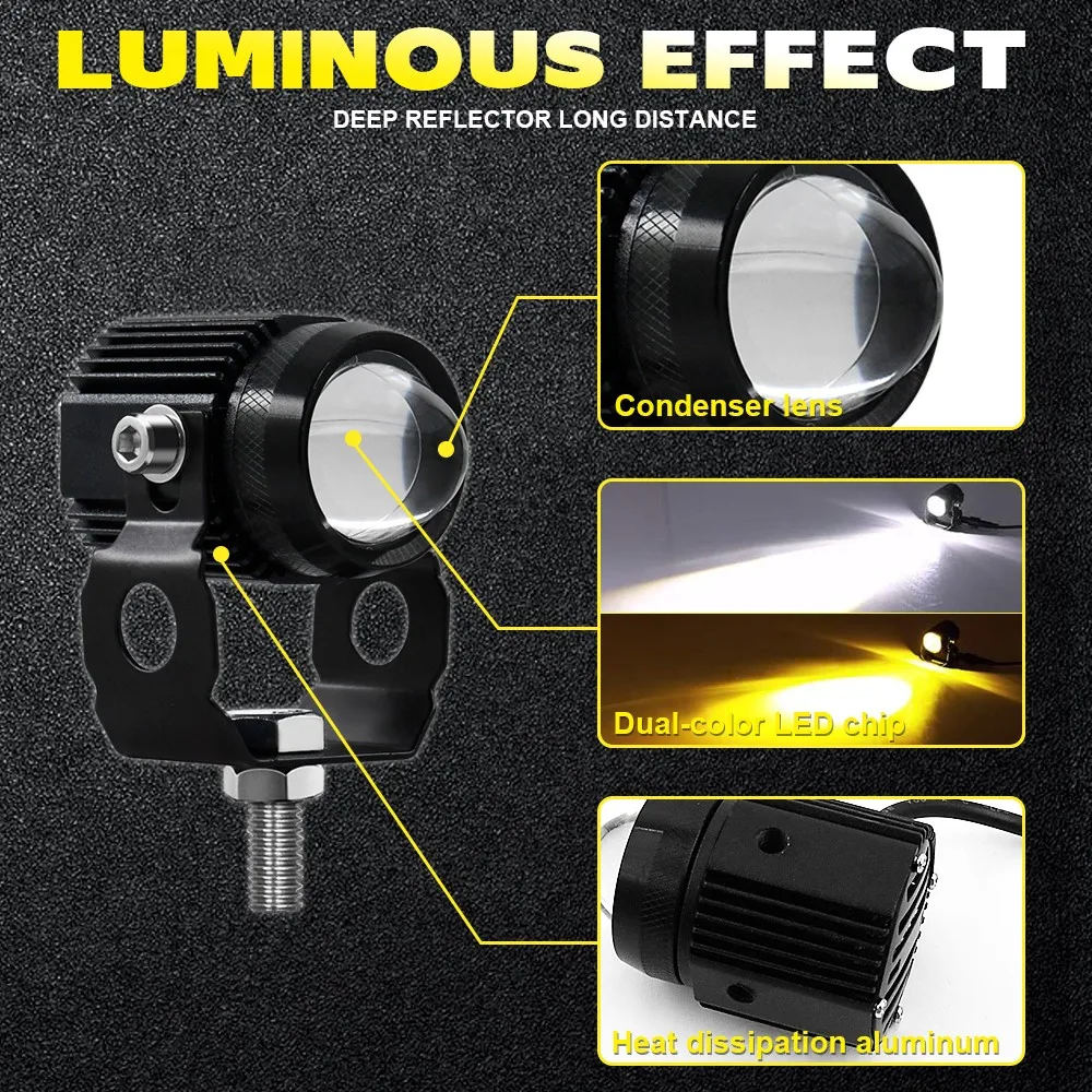 60W Motorcycle Lights High Light Light Lamp Motorcycle LED Headlight Black 1 Pair Of 11*9.5*7.5cm Easy Install
60W Motorcycle Lights High Light Light Lamp Motorcycle LED Headlight Black 1 Pair Of 11*9.5*7.5cm Easy Install