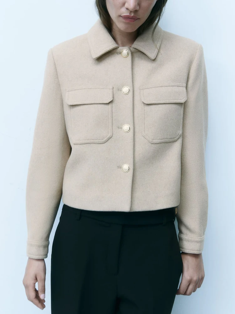 Pockets Decorated Women's Jacket Lapel Collar Long Sleeve Front Button-up Solid Jacket Coat Female Vintage Casual Outerwears New
Pockets Decorated Women's Jacket Lapel Collar Long Sleeve Front Button-up Solid Jacket Coat Female Vintage Casual Outerwears New