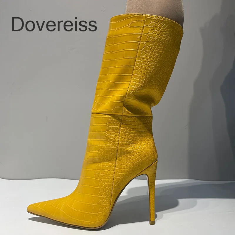 Dovereiss New Half Boots Yellow Fashion Women's Shoes Winter Consice Pointed Toe Stilettos Heels Sexy Ladies Boots 40 41
Dovereiss New Half Boots Yellow Fashion Women's Shoes Winter Consice Pointed Toe Stilettos Heels Sexy Ladies Boots 40 41