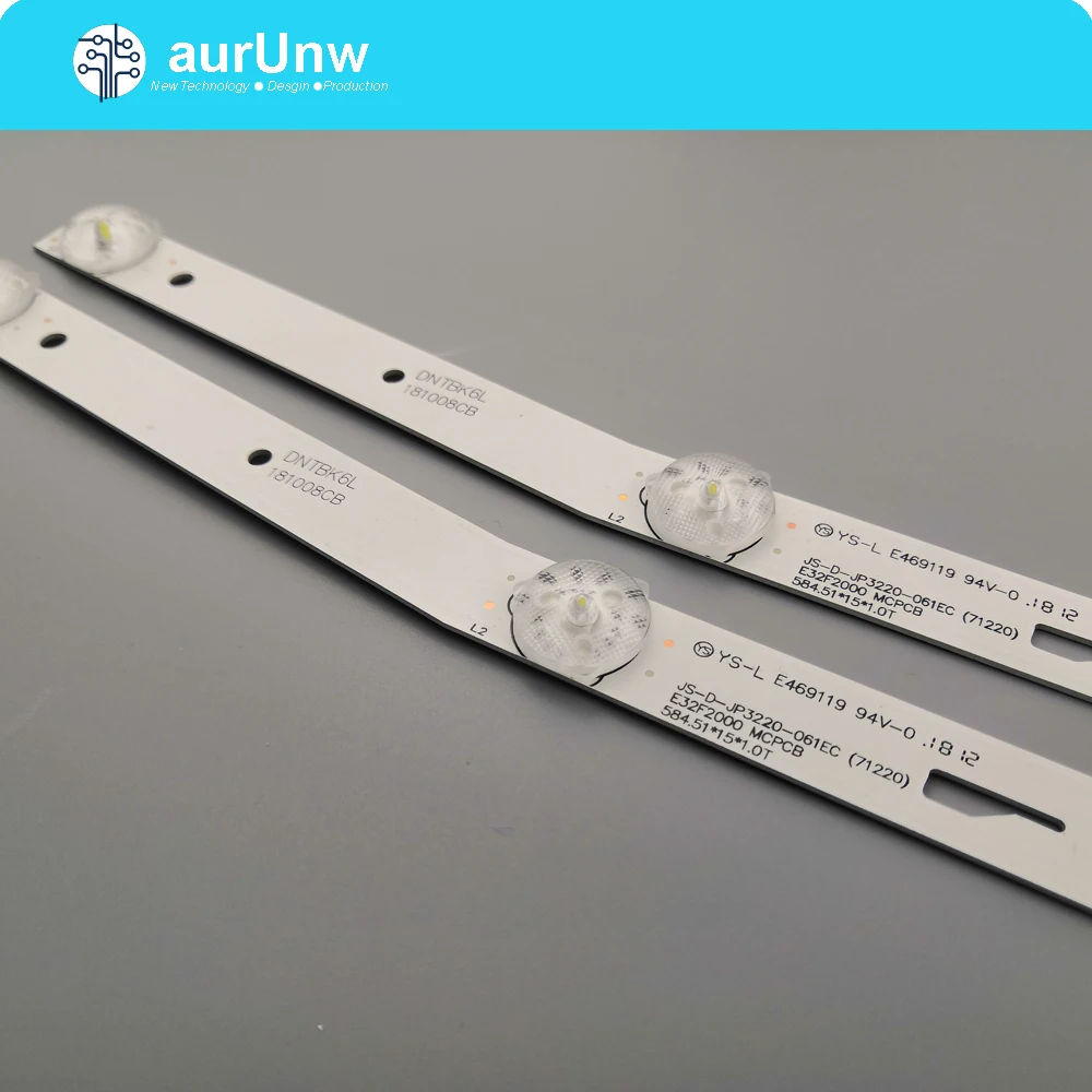 LED blaklight strip 6 lamp For AKAI JS-D-JP3220-061EC E32F2000 MCPCB AKTV3222 NUOVA ST3151A05-8 V320BJ7-PE1 AKTV3212 AKTV3216
LED blaklight strip 6 lamp For AKAI JS-D-JP3220-061EC E32F2000 MCPCB AKTV3222 NUOVA ST3151A05-8 V320BJ7-PE1 AKTV3212 AKTV3216
