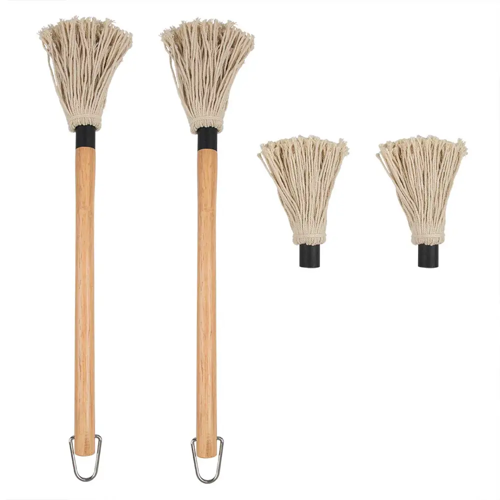 2 Pack BBQ Basting Mop,DanziX Professional Barbecue Sauce Large Mop with Wood Handle Washable Head with 2 Pack Extra Replacement
2 Pack BBQ Basting Mop,DanziX Professional Barbecue Sauce Large Mop with Wood Handle Washable Head with 2 Pack Extra Replacement