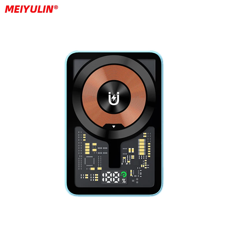 5000mAh 15W Mini Wireless Fast Charger Magnetic Power Bank Portable Transparent External Spare Battery For iPhone Samsung Xiaomi
5000mAh 15W Mini Wireless Fast Charger Magnetic Power Bank Portable Transparent External Spare Battery For iPhone Samsung Xiaomi
