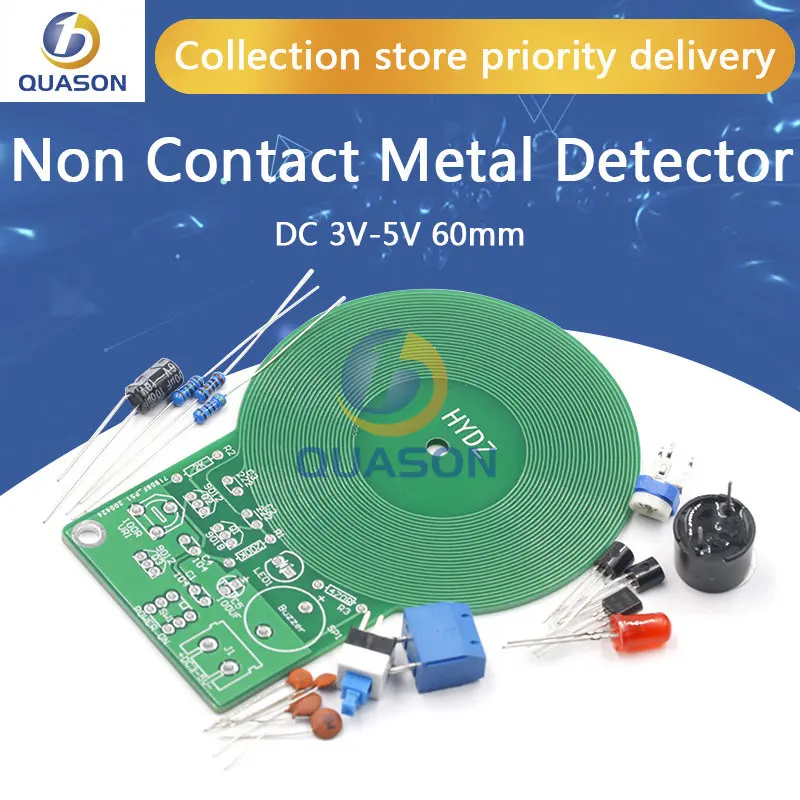 10PCS Metal Detector Electronic DC 3V-5V 60mm Non-contact Sensor Module Electronic Part Metal Detector With Battery Case DIY Kit
10PCS Metal Detector Electronic DC 3V-5V 60mm Non-contact Sensor Module Electronic Part Metal Detector With Battery Case DIY Kit