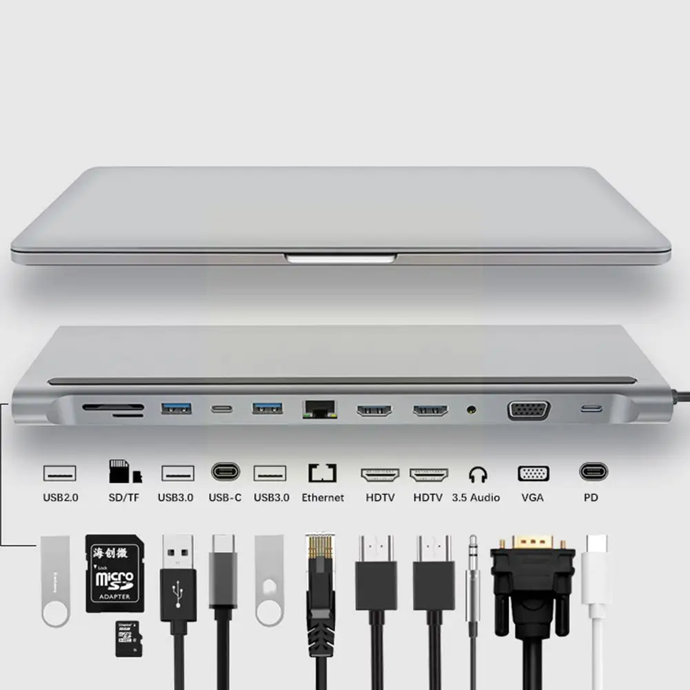 New 1pcs 12-in-1 Docking Station Type-c Pd Port Hub 4k Dual Port Gigabit Lan Laptop Usb Hub Splitter For Pc Computer Access Z5d1
New 1pcs 12-in-1 Docking Station Type-c Pd Port Hub 4k Dual Port Gigabit Lan Laptop Usb Hub Splitter For Pc Computer Access Z5d1