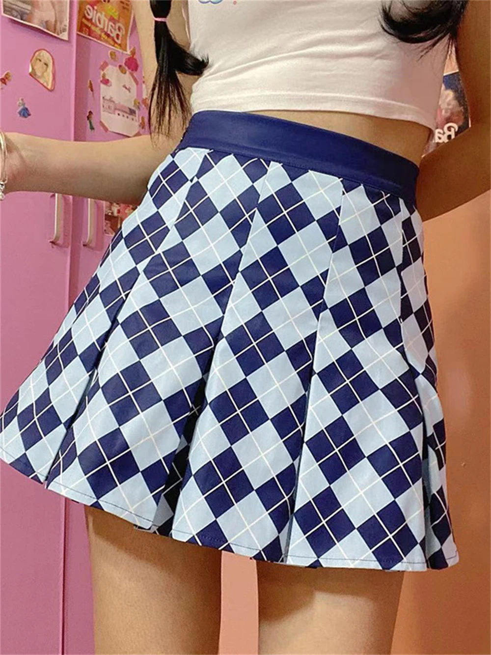 Preppy Style Plaid Print Skirt Women Harajuku Y2K Fashion College High Waist Contrast Diamond Lattice A Line Pleated Mini Skirts
Preppy Style Plaid Print Skirt Women Harajuku Y2K Fashion College High Waist Contrast Diamond Lattice A Line Pleated Mini Skirts