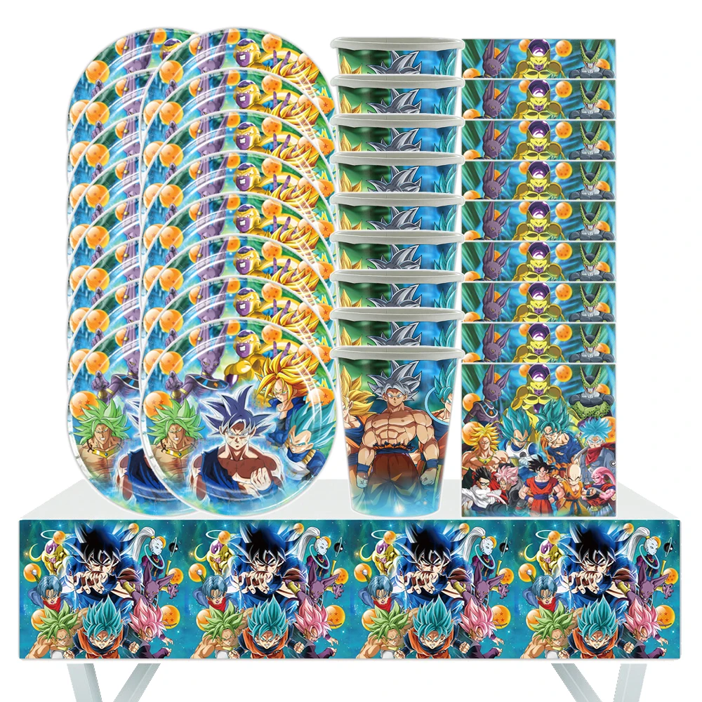 New Cartoon Son Goku Party Decorations Son Goku Themed Tableware Balloon Set Baby Shower Kids Boys Birthday Party Supplies
New Cartoon Son Goku Party Decorations Son Goku Themed Tableware Balloon Set Baby Shower Kids Boys Birthday Party Supplies