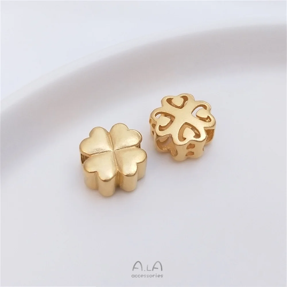 Vietnam sand gold strong four leaf clover spacer beads back cloud gold color red rope bracelet 3D hard gold diy accessories
Vietnam sand gold strong four leaf clover spacer beads back cloud gold color red rope bracelet 3D hard gold diy accessories
