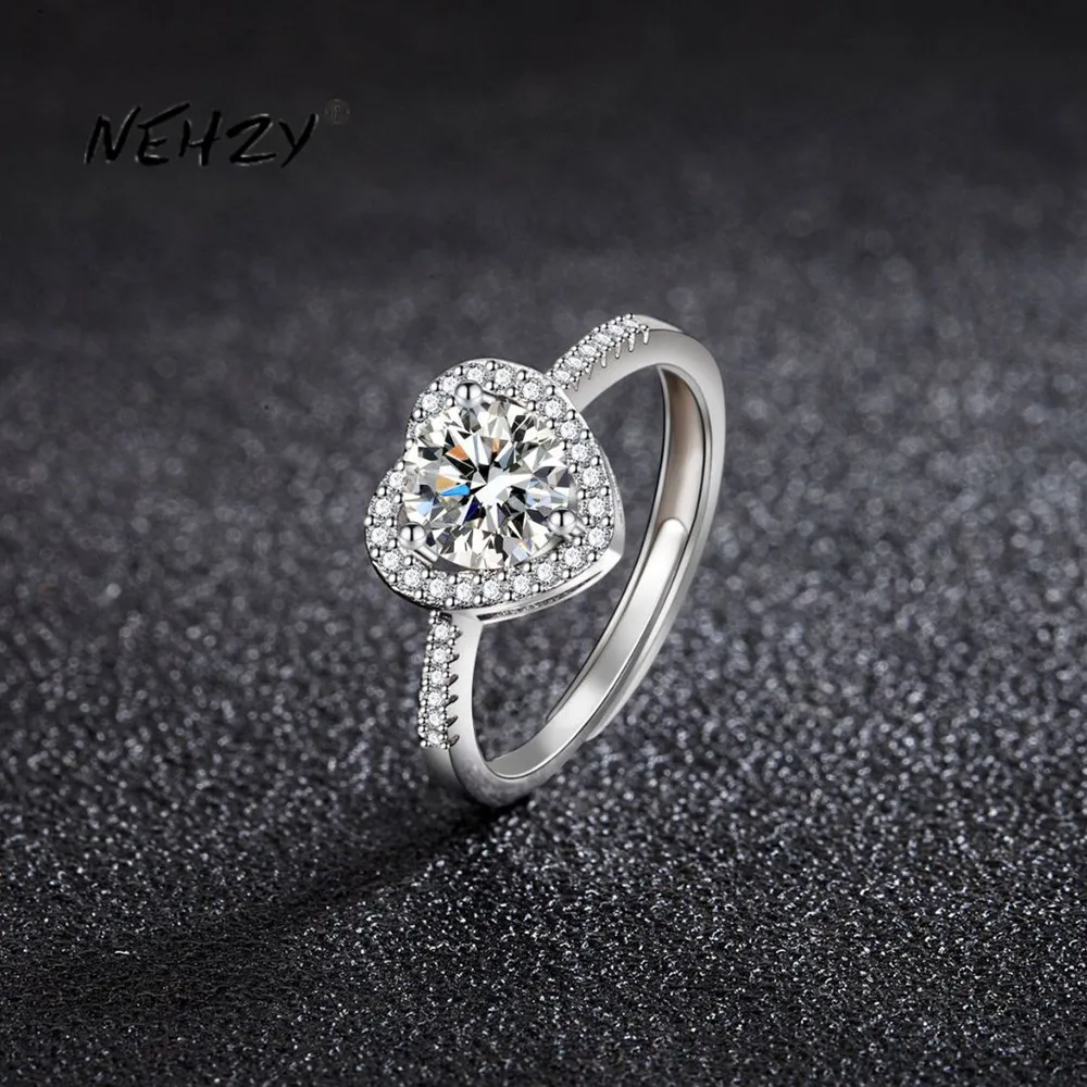NEHZY Silver plating New Woman Fashion Jewelry High Quality One Carat Cubic Zirconia Heart Shaped Adjustable Ring
NEHZY Silver plating New Woman Fashion Jewelry High Quality One Carat Cubic Zirconia Heart Shaped Adjustable Ring