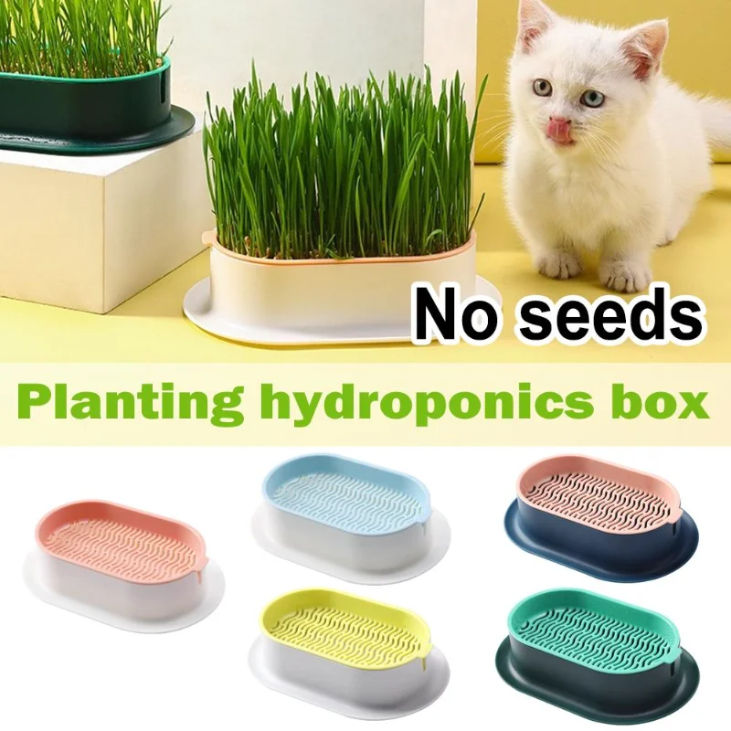 

1set Pet Cat Sprout Dish Growing Pot Hydroponic Plant Cat Grass Germination Digestion Starter Dish Greenhouse Grow Box