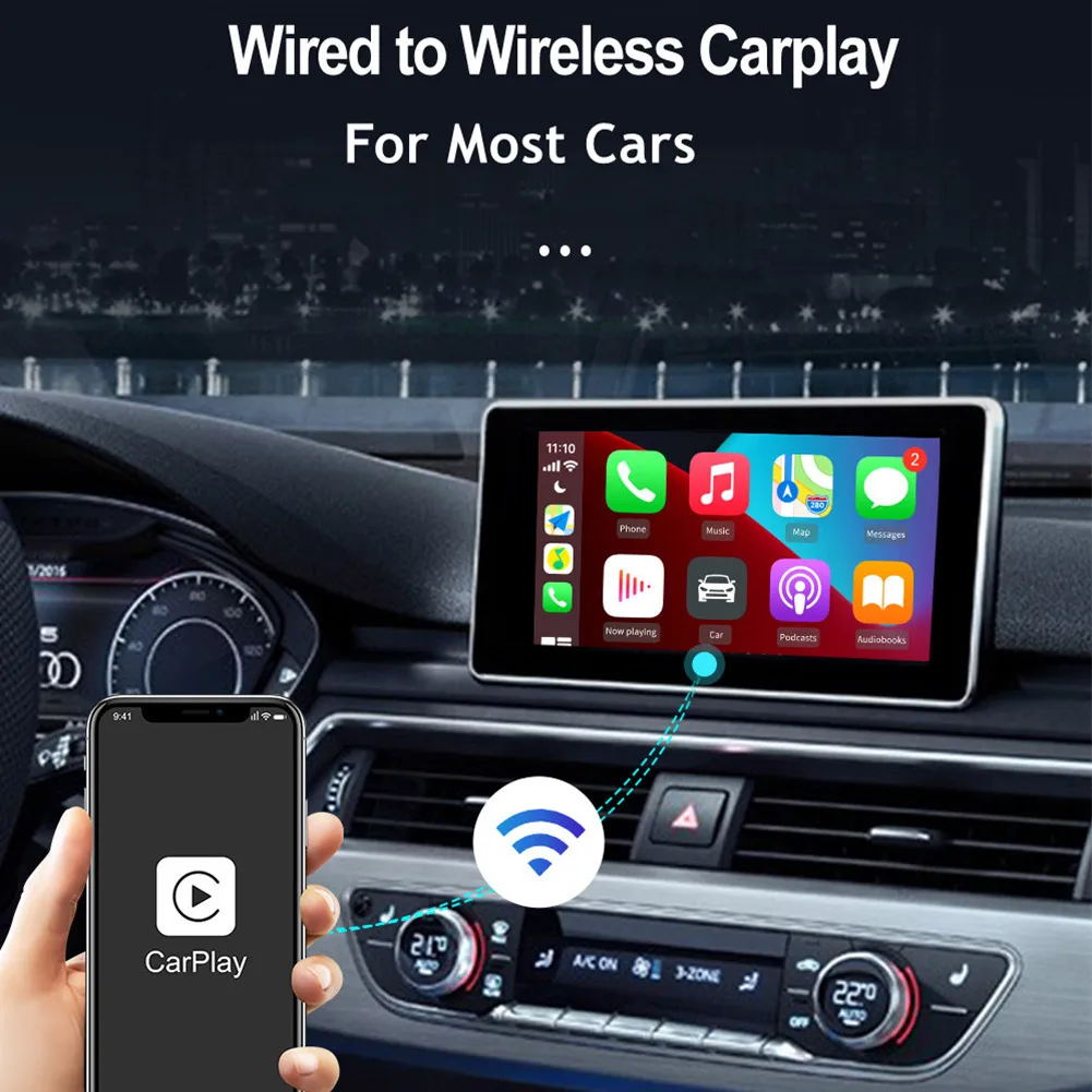 5V Car Wireless CarPlay Adapter USB For Wired CarPlay Wireless Bluetooth Activator CPC200-U2W-Plus Black/White
5V Car Wireless CarPlay Adapter USB For Wired CarPlay Wireless Bluetooth Activator CPC200-U2W-Plus Black/White