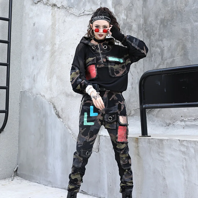 #2248 Camo Denim Tops And Jeans Sets Women Cotton Loose Sweatshirts Back Hollow Out High Waist Jeans Ladies Streetwear Spliced
#2248 Camo Denim Tops And Jeans Sets Women Cotton Loose Sweatshirts Back Hollow Out High Waist Jeans Ladies Streetwear Spliced
