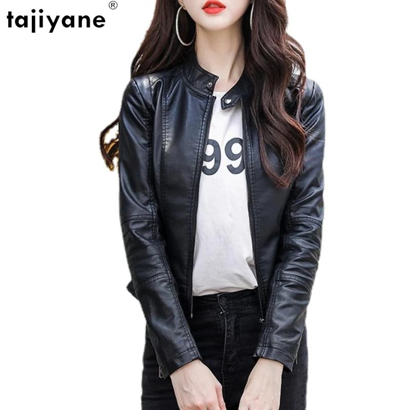 Tajiyane Sheepskin Genuine Leather Jacket Motorcycle Women's Leather Jacket Spring Short Coats Black Slim Jackets Chaquetas
Tajiyane Sheepskin Genuine Leather Jacket Motorcycle Women's Leather Jacket Spring Short Coats Black Slim Jackets Chaquetas
