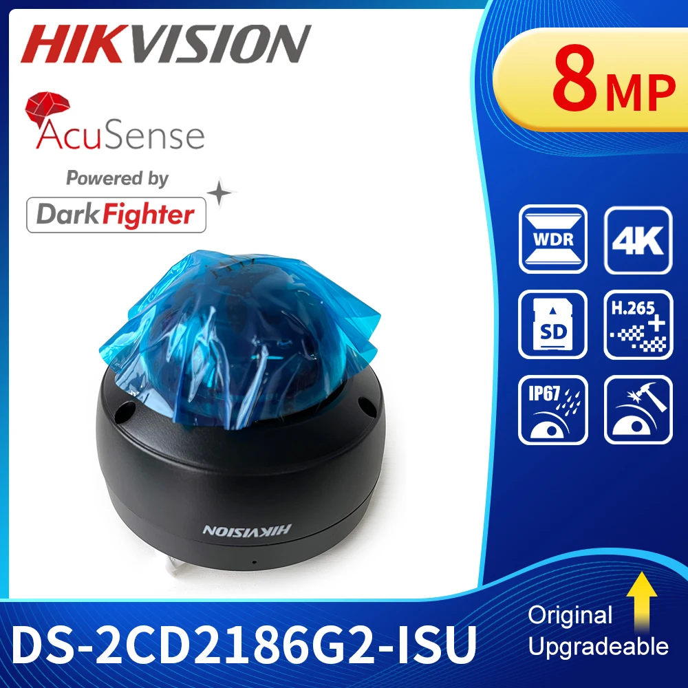 

Genuine Hikvision DS-2CD2186G2-ISU 4K 8MP Dome IP Camera AcuSense CCTV Camera POE Built-in Mic IK10 IP67 Replace DS-2CD2186G2-IS