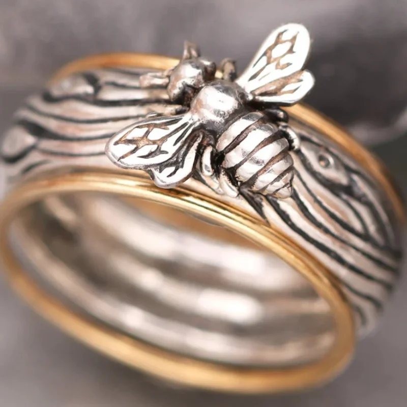 Модное двухцветное кольцо в стиле ретро, милая пчела, животное, ювелирные изделия для женщин и девушек, оптовая продажа, прямая продажа
Модное двухцветное кольцо в стиле ретро, милая пчела, животное, ювелирные изделия для женщин и девушек, оптовая продажа, прямая продажа