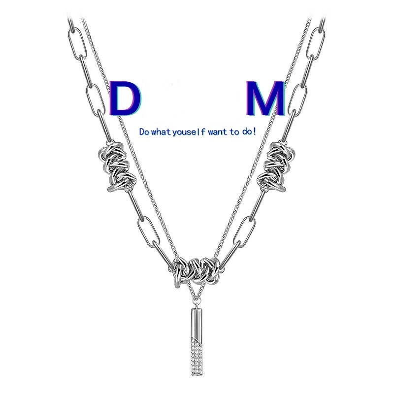 New Retro Punk Style Double Layered Necklaces for Women Men Hip-hop Sweet&Cool Simple and Versatile Accessories Jewelry Wholesal
New Retro Punk Style Double Layered Necklaces for Women Men Hip-hop Sweet&Cool Simple and Versatile Accessories Jewelry Wholesal