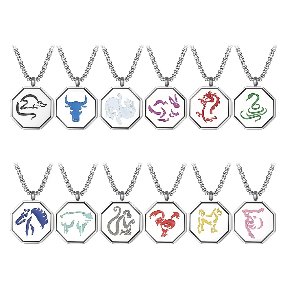 Jackie Chan Adventures Necklace 12 Chinese Zodiac Talismans Necklace for Women Men Stainless Steel Hiphop Jewelry
Jackie Chan Adventures Necklace 12 Chinese Zodiac Talismans Necklace for Women Men Stainless Steel Hiphop Jewelry
