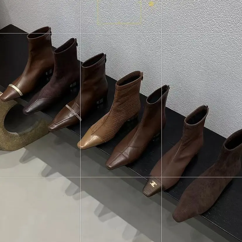 Brown Women Ankle Boots Chelsea Botas Flat Low Heels Back Zipper Winter Chelsea Botas Party Pumps Short Botas Size 35-39 Fashion
Brown Women Ankle Boots Chelsea Botas Flat Low Heels Back Zipper Winter Chelsea Botas Party Pumps Short Botas Size 35-39 Fashion