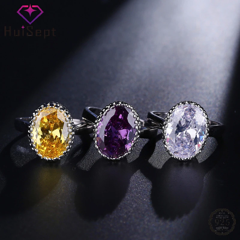 HuiSept Women Ring 925 Silver Jewelry Accessories with Zircon Gemstone Oval Shape Finger Rings for Wedding Party Promise Gifts
HuiSept Women Ring 925 Silver Jewelry Accessories with Zircon Gemstone Oval Shape Finger Rings for Wedding Party Promise Gifts