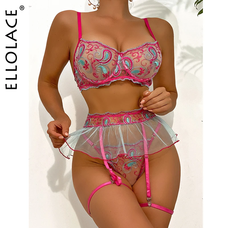 Ellolace Fancy Sensual Lingerie Ruffled Luxury Lace Underwear For Whore Transparent Bra Erotic Set 3-Pieces Sexy Hot Woman Thong
Ellolace Fancy Sensual Lingerie Ruffled Luxury Lace Underwear For Whore Transparent Bra Erotic Set 3-Pieces Sexy Hot Woman Thong
