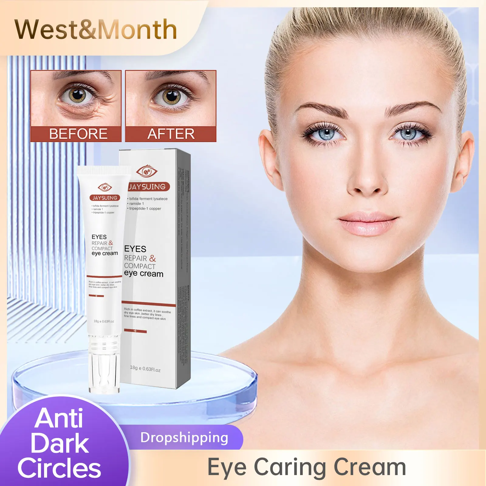 Anti Eye Wrinkle Cream Lightening Fine Lines Firming Soften Nourishing Remove Puffiness Eye Massage Eliminate Dark Circles Cream
Anti Eye Wrinkle Cream Lightening Fine Lines Firming Soften Nourishing Remove Puffiness Eye Massage Eliminate Dark Circles Cream