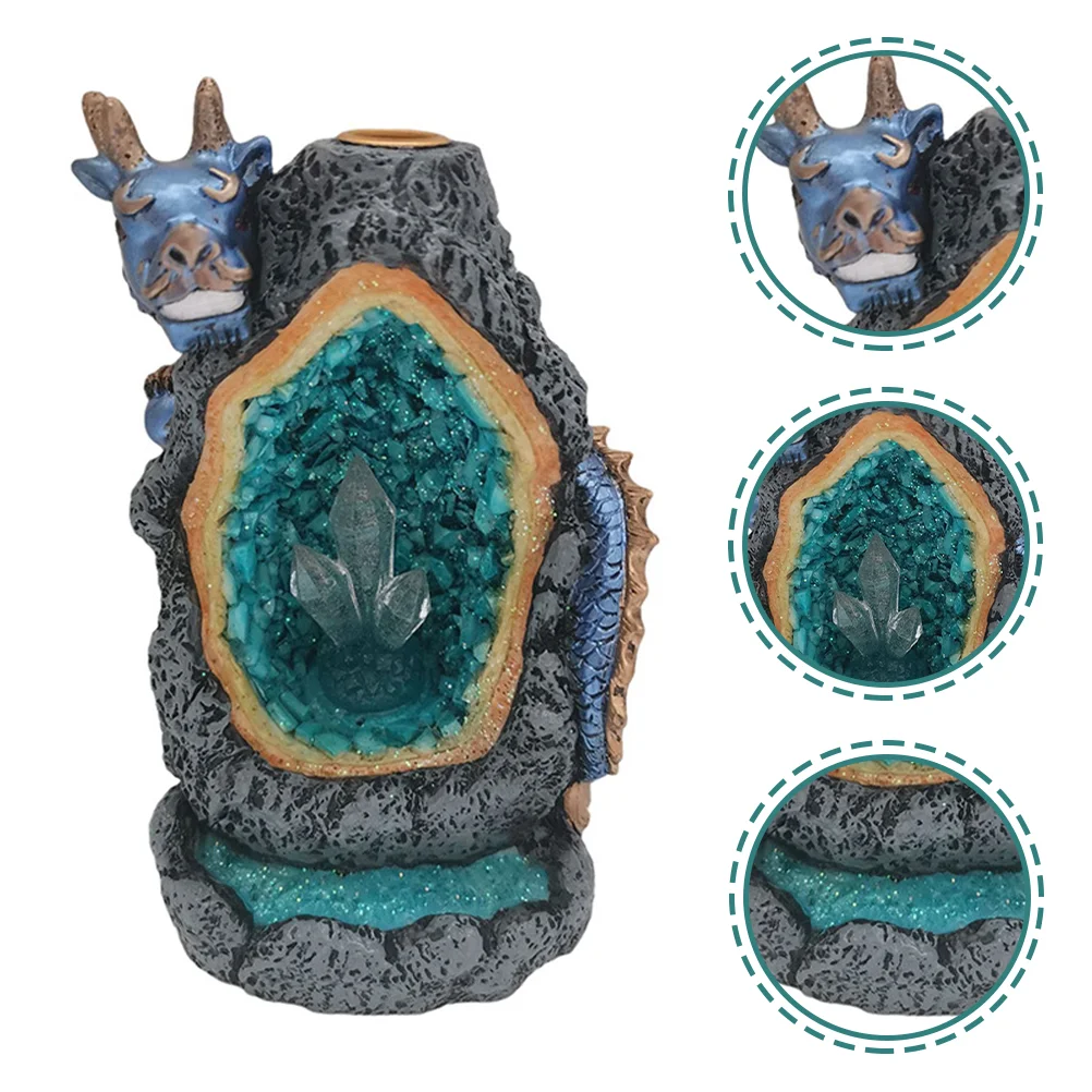 Creative Dragon Backflow Incense Burner Household Incense Holder Censer Decor (Blue)
Creative Dragon Backflow Incense Burner Household Incense Holder Censer Decor (Blue)